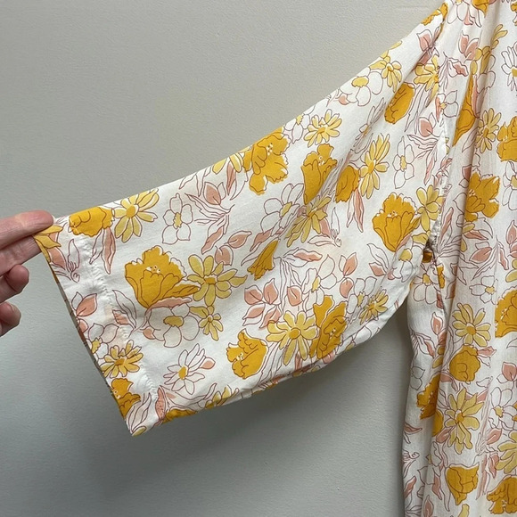 LOFT Floral Modal Open Front Duster Kimono XS/S - Picture 5 of 15